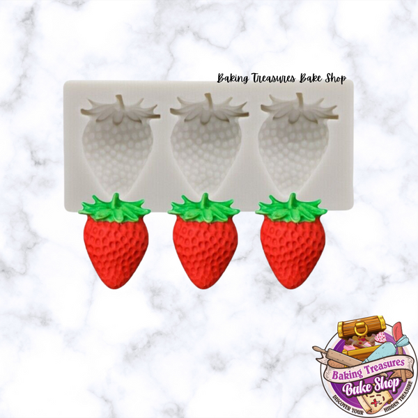 Strawberry Trio Silicone Mold – Baking Treasures Bake Shop